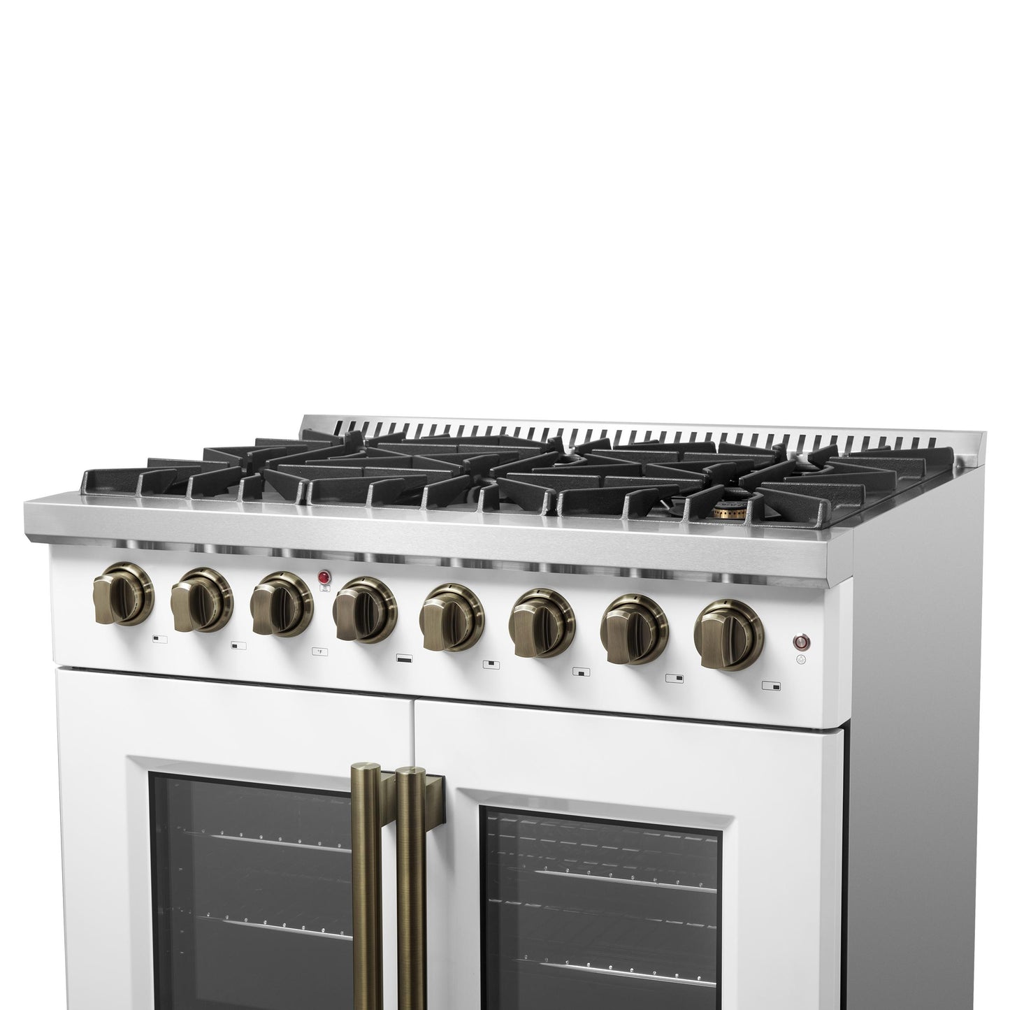 Forno FFSGS635636WHT Forno Galiano 36-Inch Freestanding French Door Dual Fuel Range White
