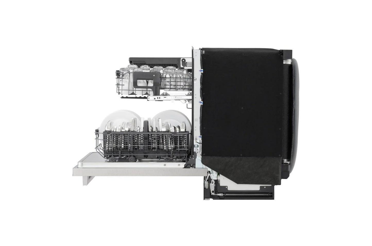 Lg LDNTH753S Smart Flushfit™ Top Control Dishwasher With 1-Hour Wash & Dry, Quadwash® Pro, Truesteam® And Dynamic Heat Dry™ W/Autovent Dry™