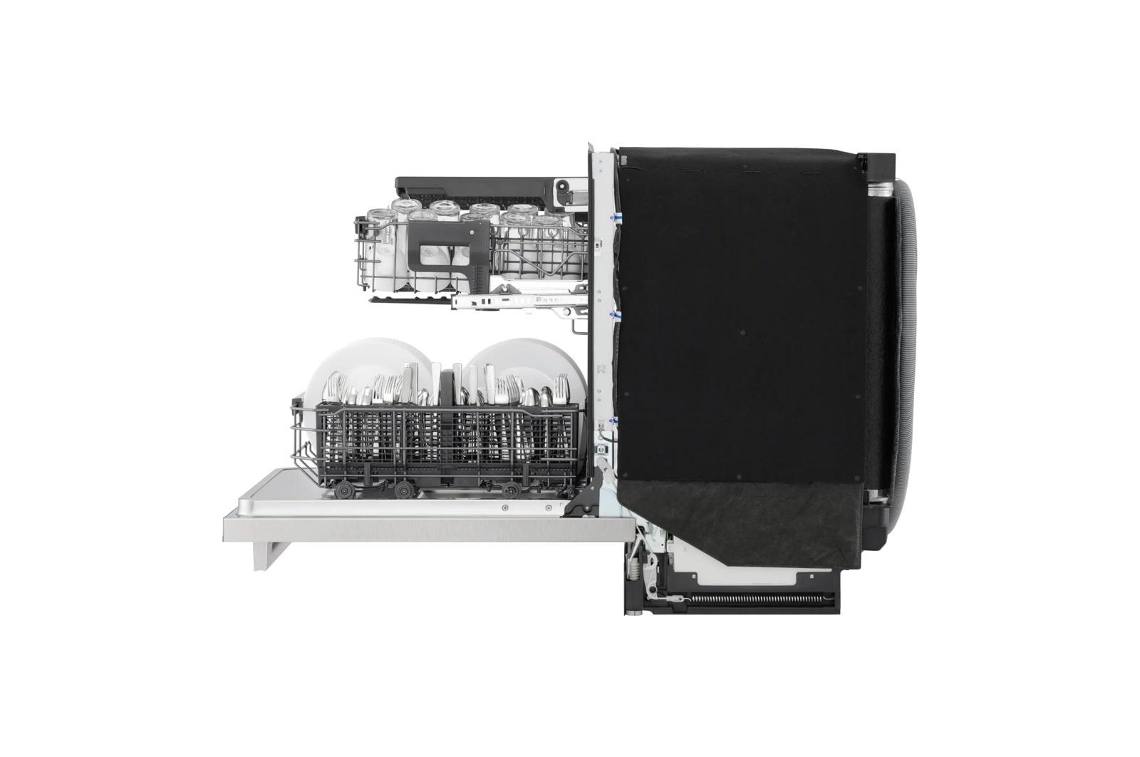 Lg LDNTH753S Smart Flushfit™ Top Control Dishwasher With 1-Hour Wash & Dry, Quadwash® Pro, Truesteam® And Dynamic Heat Dry™ W/Autovent Dry™