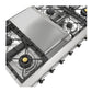Ilve UHCP48FNSSBLP Ilve Uhcp48Fnssblp Nostalgie Ii 48 Inch Built-In Gas Rangetop With Griddle, In Stainless Steel (Liquid Propane, Burnished)