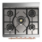 Ilve UM30NR3BKP Ilve Um30Nr3Bkp Majestic Iii 30 Inch Dual Fuel Range With 5 Black Brass Burners, Dual Function Burner Up To 25,000 Btu (Natural Gas, Triple Glass Door, Glossy Black, Copper)