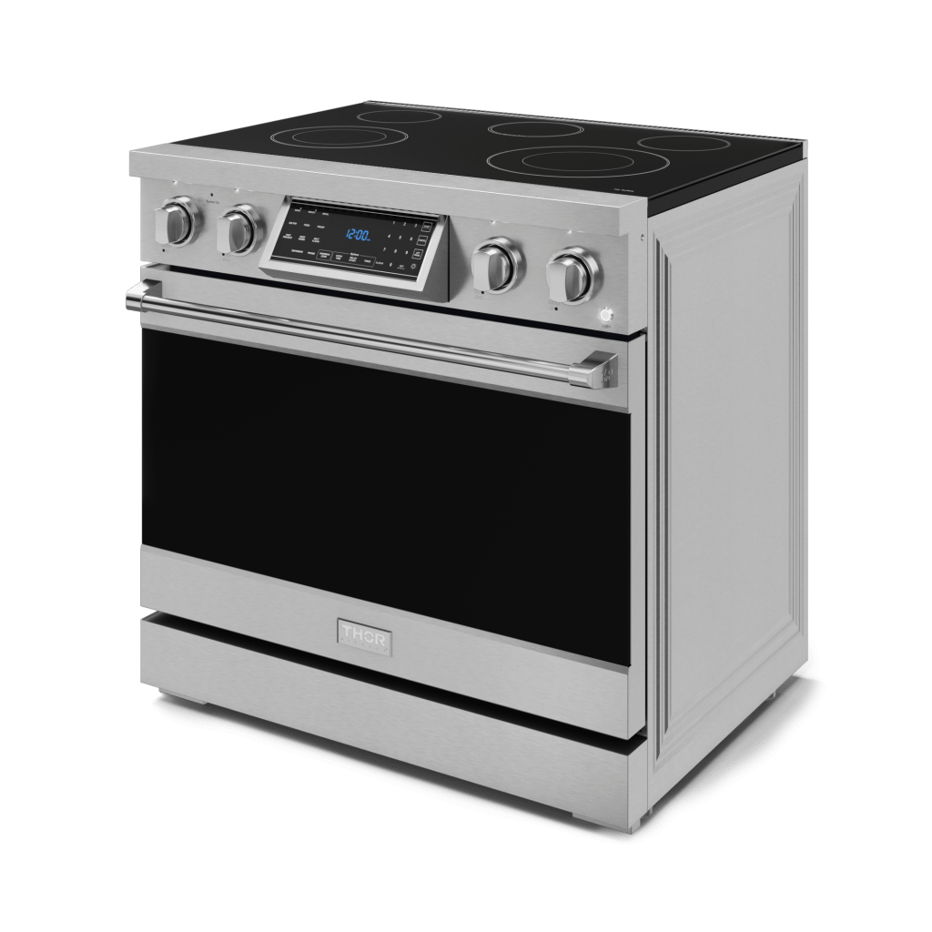 Thor Kitchen RSE36 36 Inch Professional Electric Range With Tilt Panel Touch Control In Stainless Steel Gordon Ramsay Series - Rse36