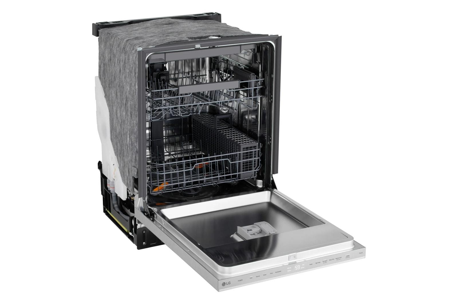 Lg LDNPM545S Smart Flushfit™ Top Control Dishwasher With 1-Hour Wash & Dry, Quadwash® Pro, And Dynamic Heat Dry™ W/Autovent Dry™