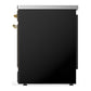 Ilve UMIB30QNR3BKG Ilve Umib30Qnr3Bkg Majestic Iii 30 Inch Induction Range With 4 Elements, 4 Cu. Ft. Oven Capacity (Solid Door, Glossy Black, Brass)