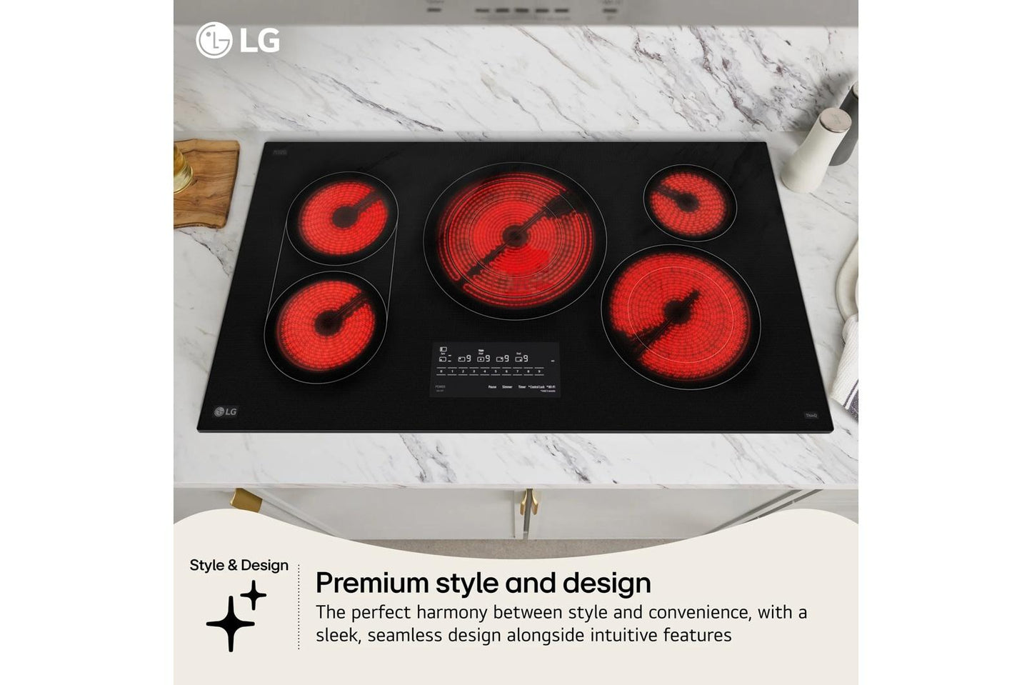 Lg CBEW3013BE 30" Electric Cooktop With Ultraheat™ 2.5Kw Element