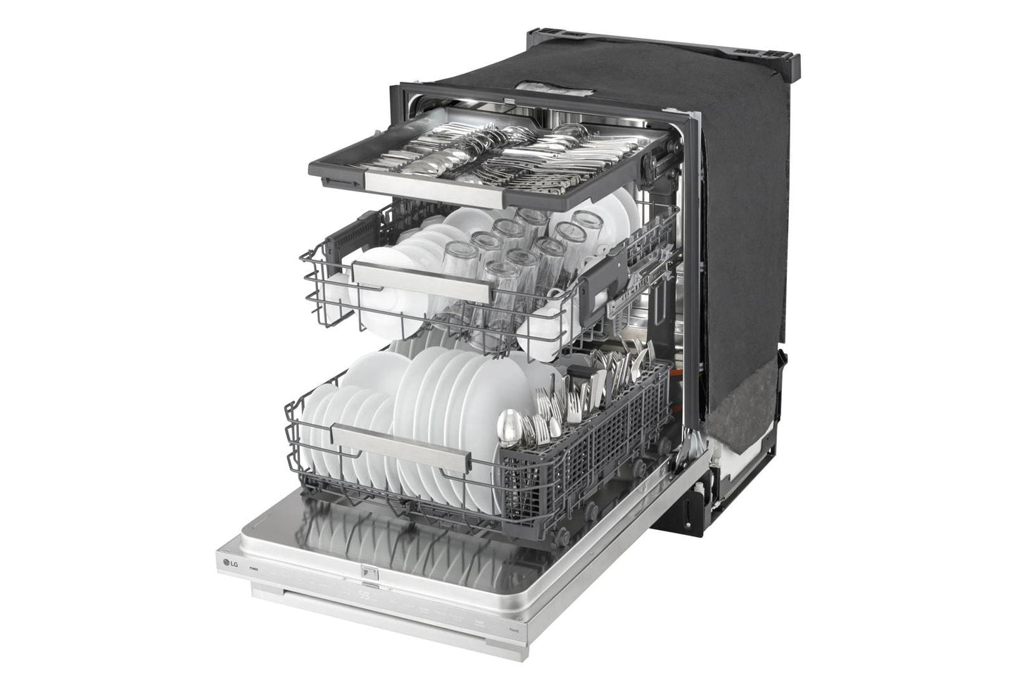 Lg LDNTH753S Smart Flushfit™ Top Control Dishwasher With 1-Hour Wash & Dry, Quadwash® Pro, Truesteam® And Dynamic Heat Dry™ W/Autovent Dry™