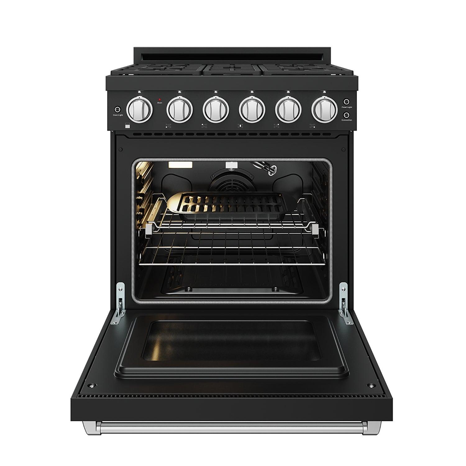 Thor Kitchen RSG30PBLPSS 30 Inch Professional Liquid Propane With Precision Knob Control In Black/Stainless Steel