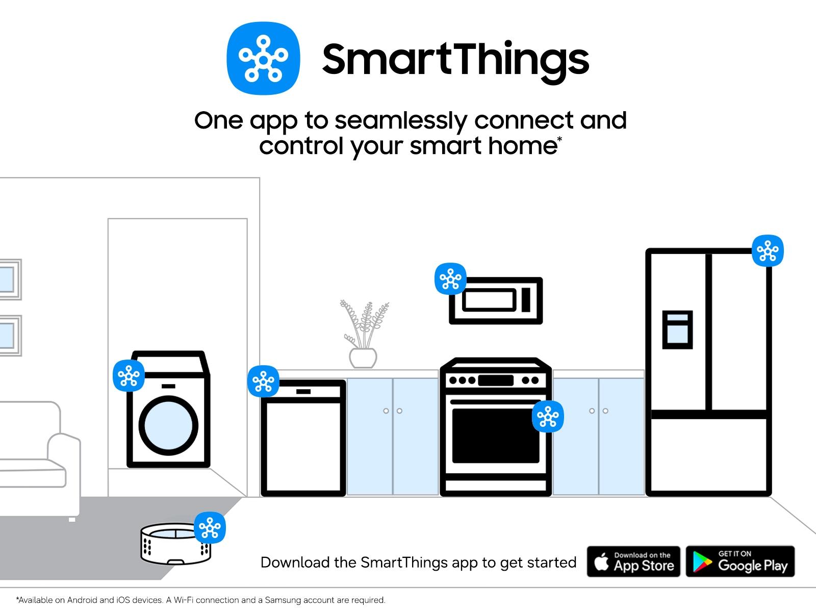 Samsung WD53DBA900HY Bespoke Ai All-In-One Ventless Combo Ai Home 7" Lcd Display Ai Optiwash™ And Dry 5.3 Cu.Ft.