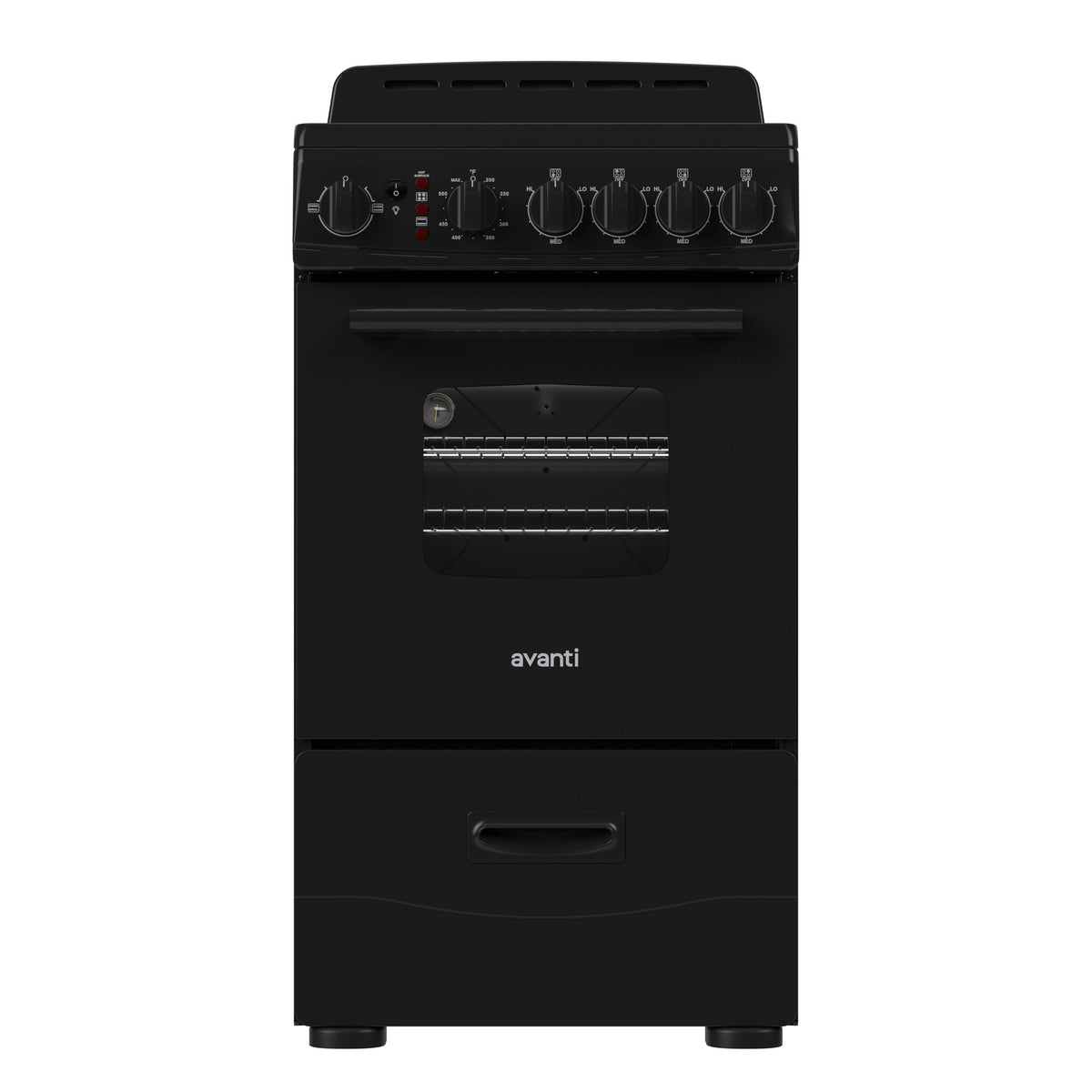 Avanti CERU200P1B Avanti 20-Inch Freestanding Electric Range With Ceramic Glass Cooktop, In Black (Ceru200P1B)