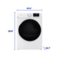 Element Appliance EFD8027EBW Element 8.0 Cu. Ft. Front Load Electric Dryer - White, Energy Star (Efd8027Ebw)