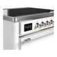Ilve UMIB36QNR3WHC Ilve Umib36Qnr3Whc Majestic Iii 36 Inch Induction Range With 6 Elements, 3.5 Cu. Ft. Total Oven Capacity (Solid Door, White, Chrome)