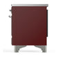 Ilve UMIB36NR3BUC Ilve Umib36Nr3Buc Majestic Iii 36 Inch Induction Range With 6 Elements, 3.5 Cu. Ft. Total Oven Capacity (Triple Glass Door, Burgundy, Chrome)