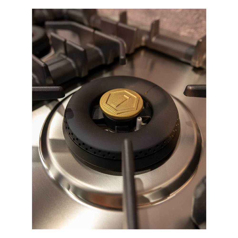 Ilve UHCPT125SSLP Ilve Uhcpt125Sslp Professional Plus Ii 48 Inch Built-In Gas Cooktop With Total Black Brass Burners, In Stainless Steel (6 Sealed Burners, Liquid Propane)