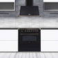 Ilve UAM90BK Majestic 36 Inch Glossy Black Wall Mount Range Hood