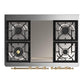 Ilve UMD40FNR3SSG Ilve Umd40Fnr3Ssg Majestic Iii 40 Inch Dual Fuel Range With 6 Burners And Griddle, Dual Function Burner Up To 25,000 Btu (Natural Gas, Triple Glass Door, Stainless Steel, Brass)