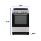 Element Appliance EER244MSCS Element 2.4 Cu. Ft. 24 Electric Range - Stainless Steel (Eer244Mscs)