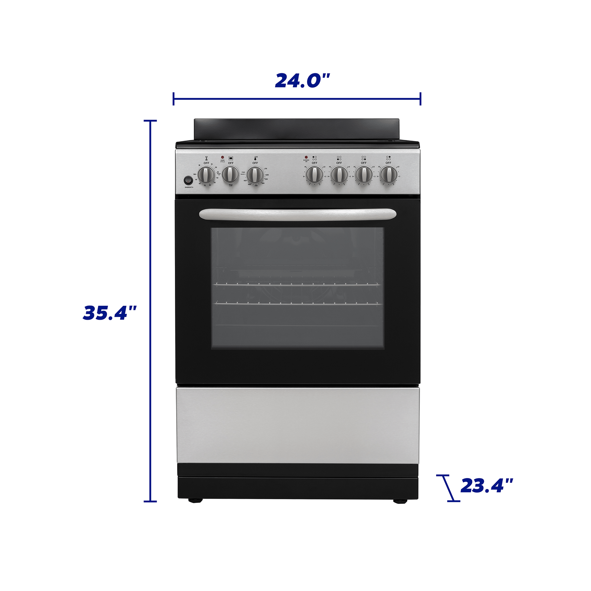 Element Appliance EER244MSCS Element 2.4 Cu. Ft. 24 Electric Range - Stainless Steel (Eer244Mscs)