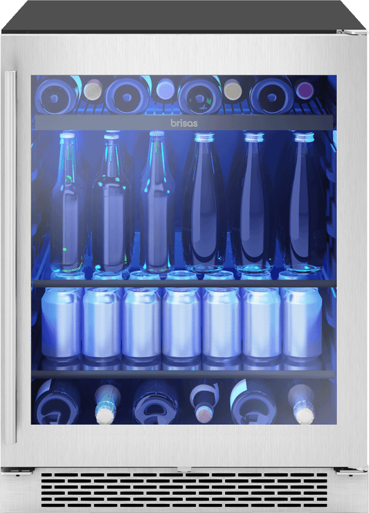 Zephyr BBV24C01AGADA Brisas Bev Cooler, 24In Uc, Ss+Glass, 1Z, Ada