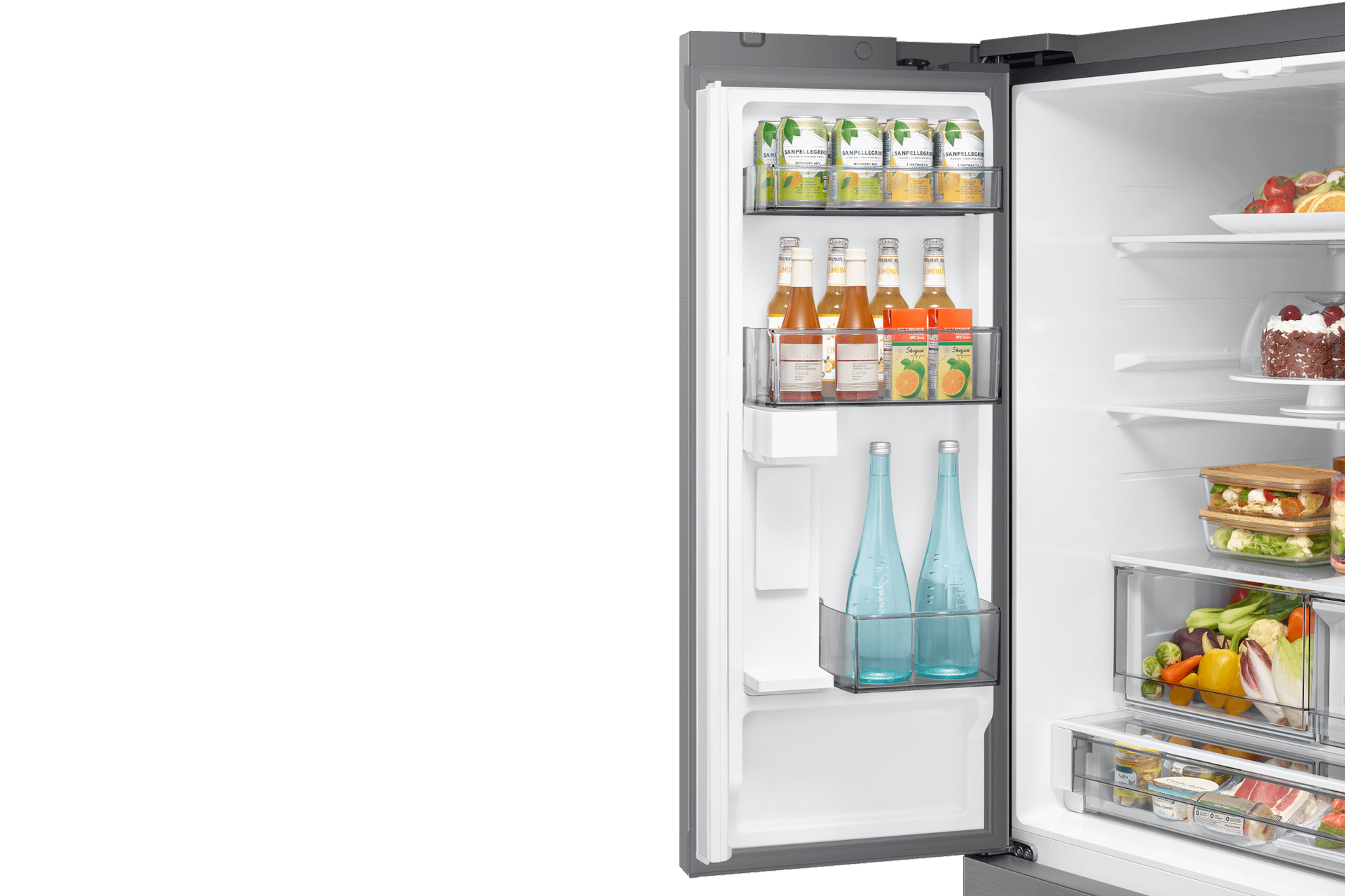 Samsung RF70H30KER Bespoke Ai 3-Door French Door Zero Clearance Fit In-Door Tall Dispenser 30 Cu.Ft.