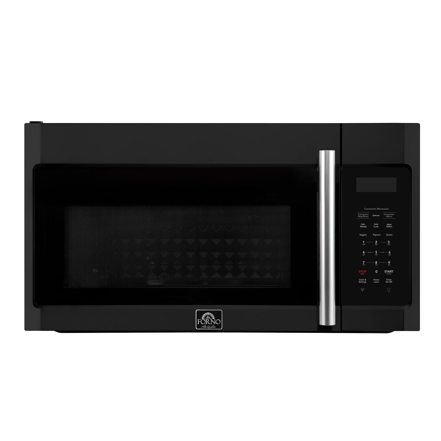 Forno FOTR303830BLK Forno Fornace 30-Inch Over The Range Convection Microwave, Black - 1.5 Cu.Ft, 300 Cfm Vent, Touch Control, Led Light