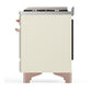 Ilve UM36FNR3AWP Ilve Um36Fnr3Awp Majestic Iii 36 Inch Dual Fuel Range With 6 Black Brass Burners And Griddle, Dual Function Burner Up To 25,000 Btu (Triple Glass Door, Antique White, Copper, Natural Gas)