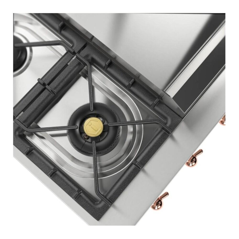 Ilve UHCP48FNSSP Ilve Uhcp48Fnssp Nostalgie Ii 48 Inch Built-In Gas Rangetop With Griddle, In Stainless Steel (Natural Gas, Copper)