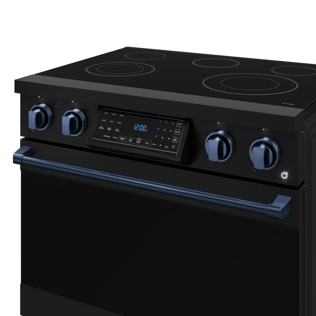Thor Kitchen RSE36BBLU 36 Inch Professional Electric Range With Tilt Panel Touch Control In Black/Navy Blue Gordon Ramsay Series - Rse36B-Blu