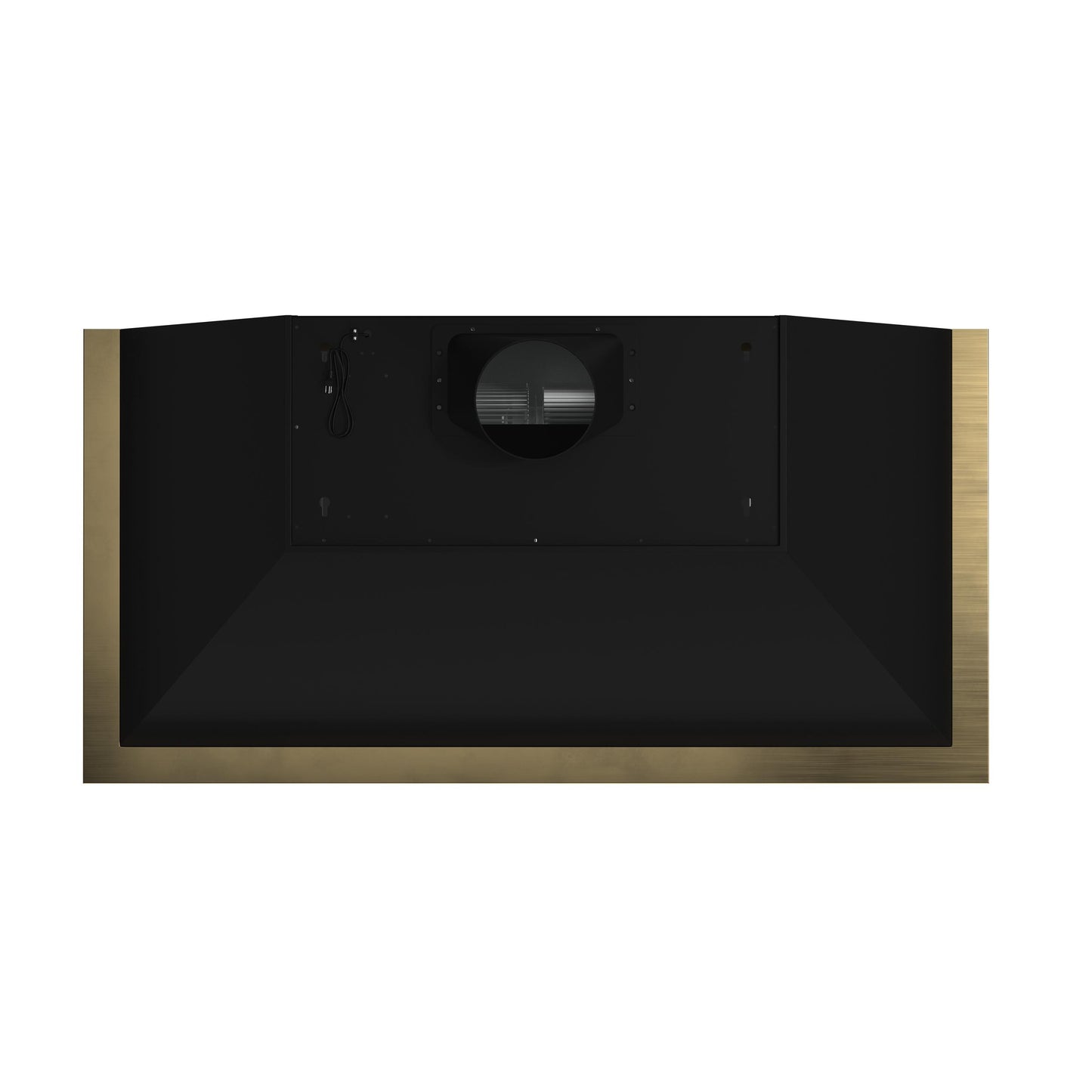Forno FRHWM507848BLK Forno Vittorio 48-Inch Wall Mount Range Hood, Black With Antique Brass Trim, 424 Cfm Airflow, Dishwasher-Safe Baffle Filters, Remote Control, 3-Speed Fan, Bright Led Lighting.