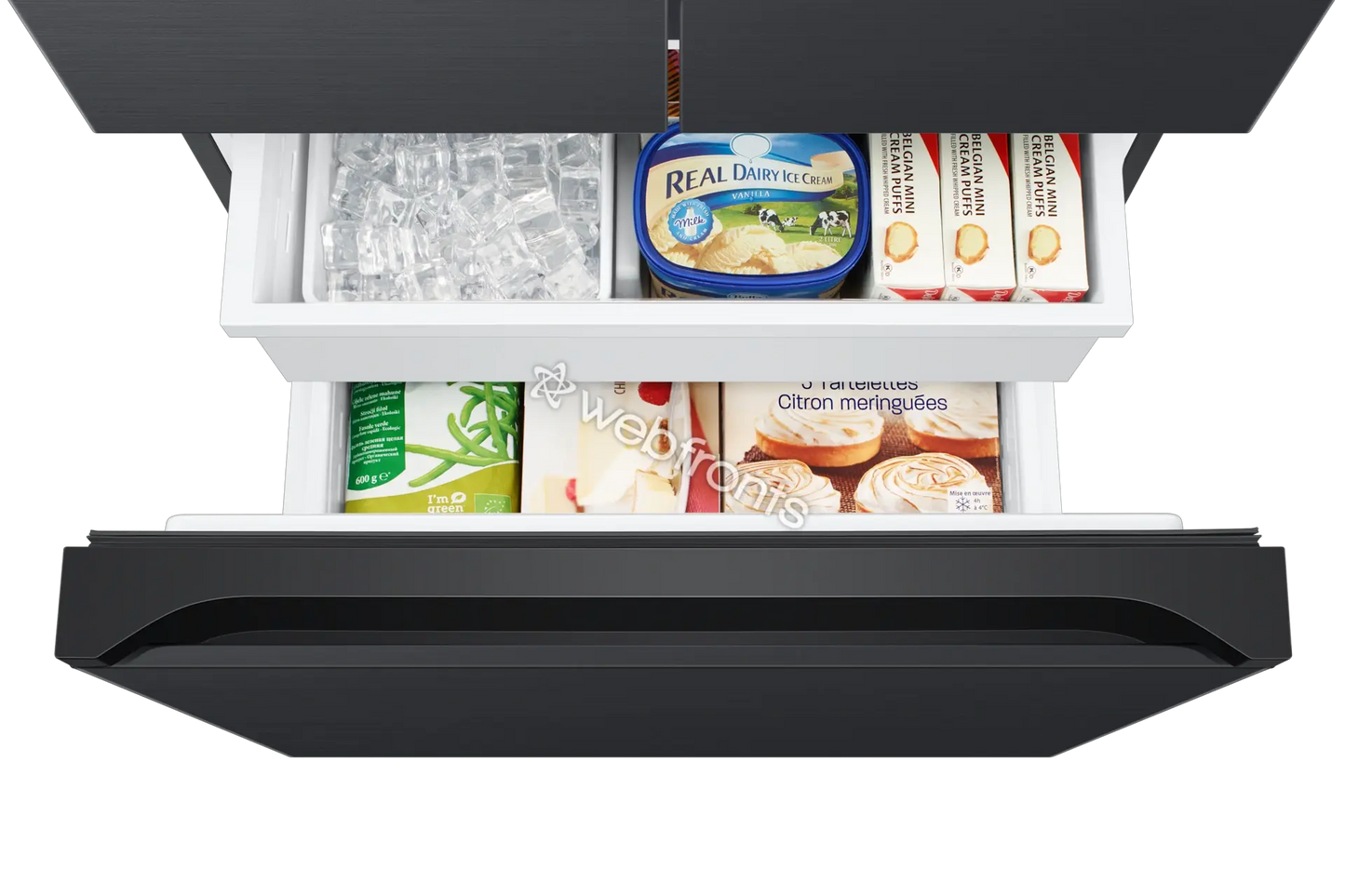 Samsung RF18A5101MT 18 Cu. Ft. Counter Depth 3-Door French Door Refrigerator In Matte Black Steel