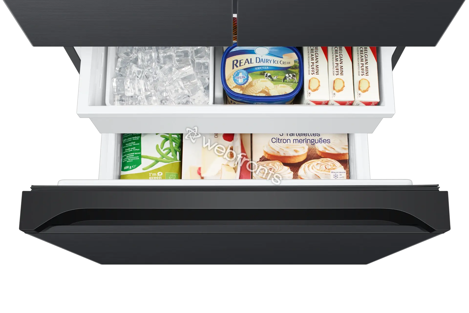 Samsung RF18A5101MT 18 Cu. Ft. Counter Depth 3-Door French Door Refrigerator In Matte Black Steel