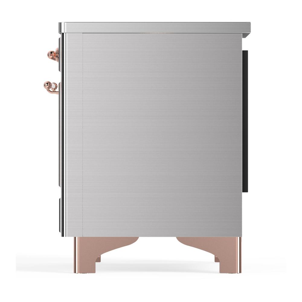 Ilve UMIB36QNR3SSP Ilve Umib36Qnr3Ssp Majestic Iii 36 Inch Induction Range With 6 Elements, 3.5 Cu. Ft. Total Oven Capacity (Solid Door, Stainless Steel, Copper)