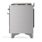 Ilve UM60FQNR3SSC Ilve Um60Fqnr3Ssc Majestic Iii 60 Inch Dual Fuel Range With 9 Burners And Griddle, Dual Function Burner Up To 25,000 Btu (Natural Gas, Solid Door, Stainless Steel, Chrome)