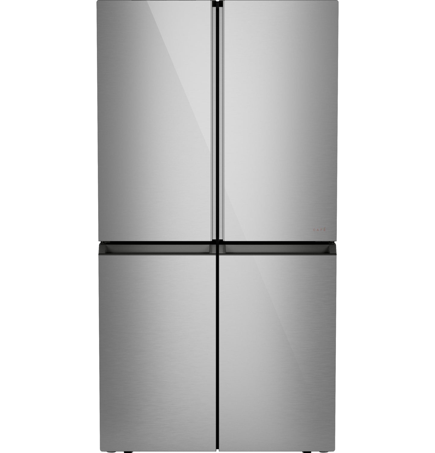 Cafe CHE23DM5WS5 Café™ Energy Star® 22.9 Cu. Ft. Smart Counter-Depth Quad-Door Refrigerator In Platinum Glass With Dual-Dispense Autofill Pitcher