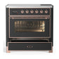 Ilve UMIB36NR3MGP Ilve Umib36Nr3Mgp Majestic Iii 36 Inch Induction Range With 6 Elements, 3.5 Cu. Ft. Total Oven Capacity (Triple Glass Door, Graphite Matte, Copper)