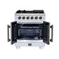 Forno FFSGS646030WHT Forno Capriasca 30-Inch White Freestanding French Door Gas Range, 4 Burners, Convection Oven, Energy Efficient
