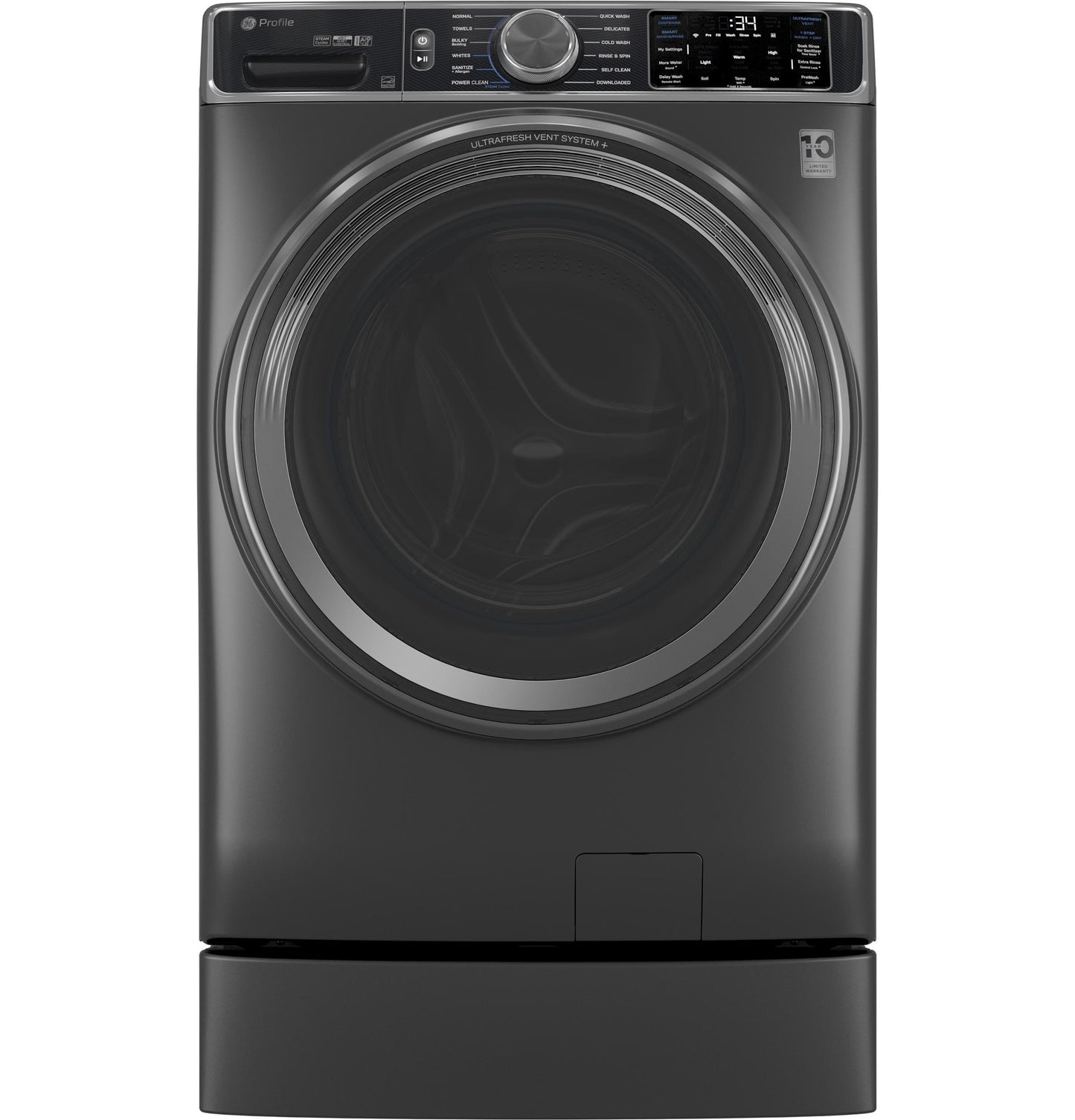 Ge Appliances PFW955SPWDS Ge Profile&#8482; 5.5 Cu. Ft. Capacity Smart Front Load Energy Star® Steam Washer With Ultrafresh Vent System+ And Smart Wash & Smart Rinse