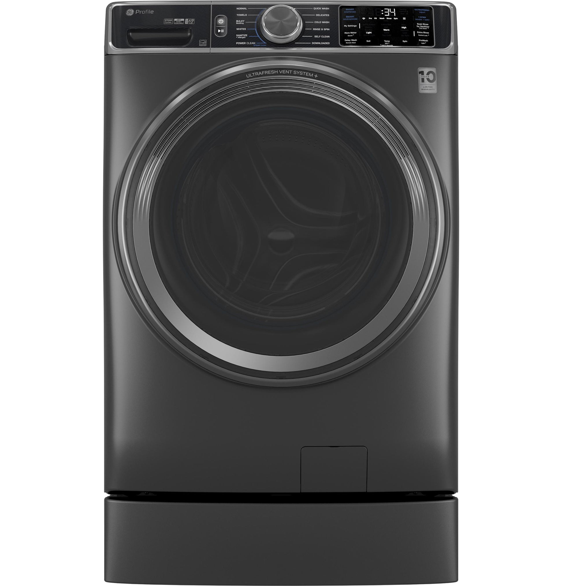 Ge Appliances PFW955SPWDS Ge Profile&#8482; 5.5 Cu. Ft. Capacity Smart Front Load Energy Star® Steam Washer With Ultrafresh Vent System+ And Smart Wash & Smart Rinse
