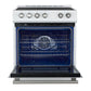 Forno FFSIN098230WHT Forno Leonardo Espresso 30-Inch Slide-In White Induction Range, Convection Oven, 5 Cooking Zones, Touch Control Panel