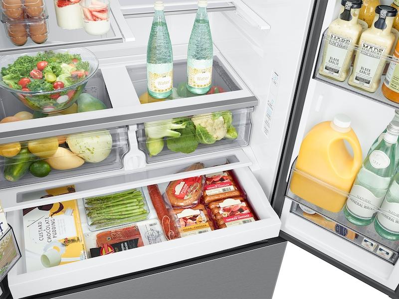 Samsung RF27CG5B10SR 26 Cu. Ft. Mega Capacity Counter Depth 3-Door French Door Refrigerator With External Water And Ice Dispenser In Stainless Steel