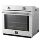 Forno FBOEL137030WHT Forno Vomero 30-Inch Wall Oven, White, 5 Cu.Ft Capacity, 3550 Watts Convection, Mechanical Controls, Manuel Steam Clean
