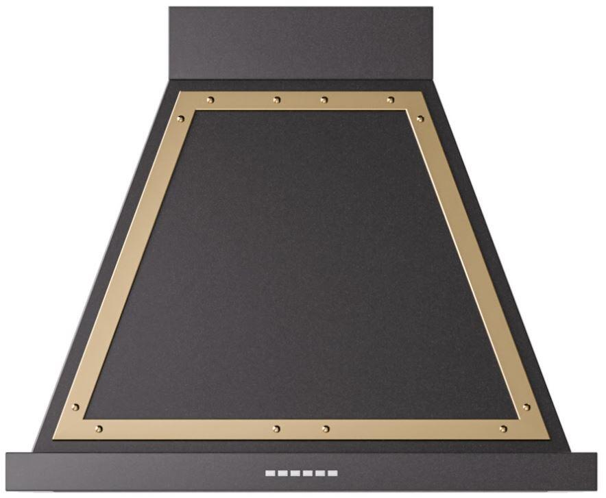 Ilve UANB30BKG Nostalgie 30 Inch Glossy Black Wall Mount Convertible Range Hood