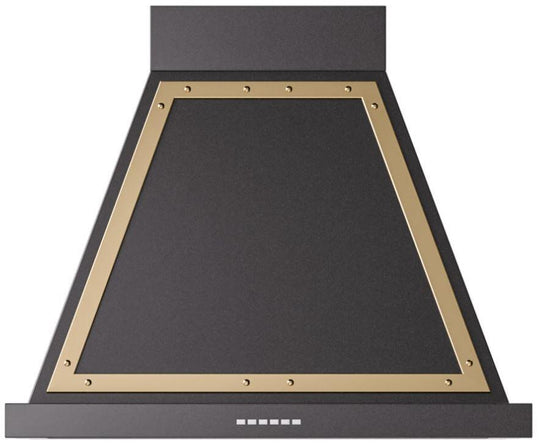 Ilve UANB30BKG Nostalgie 30 Inch Glossy Black Wall Mount Convertible Range Hood