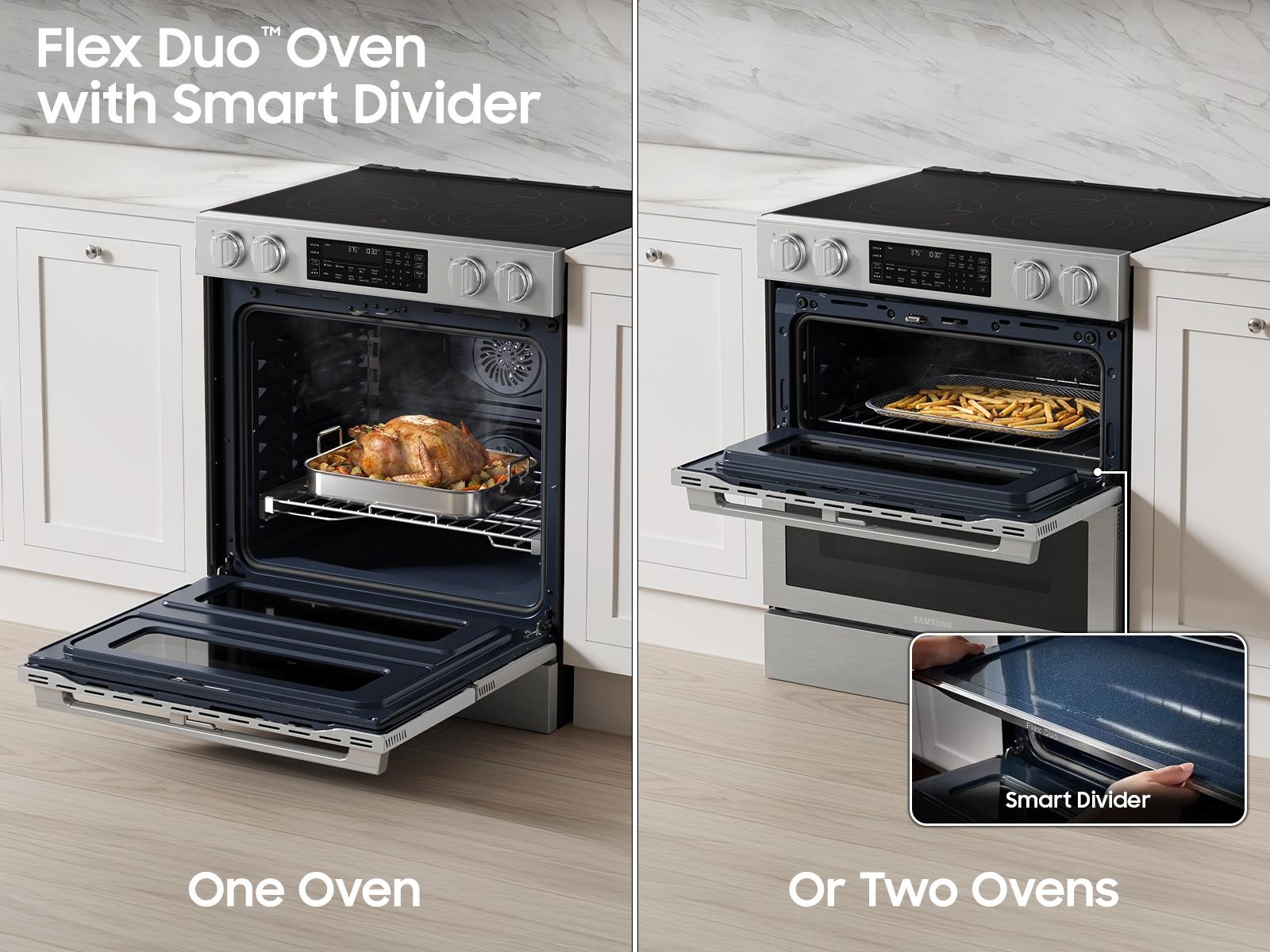 Samsung NSE90H63DRAA Bespoke Smart Slide-In Electric Range Flex Duo™ Oven Pro Style Design Dual True Convection