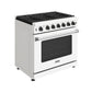 Thor Kitchen LRG3601UW 36 Inch Professional Gas Range In White