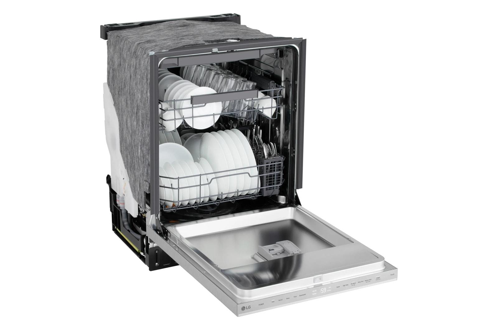 Lg LDNPM545S Smart Flushfit™ Top Control Dishwasher With 1-Hour Wash & Dry, Quadwash® Pro, And Dynamic Heat Dry™ W/Autovent Dry™