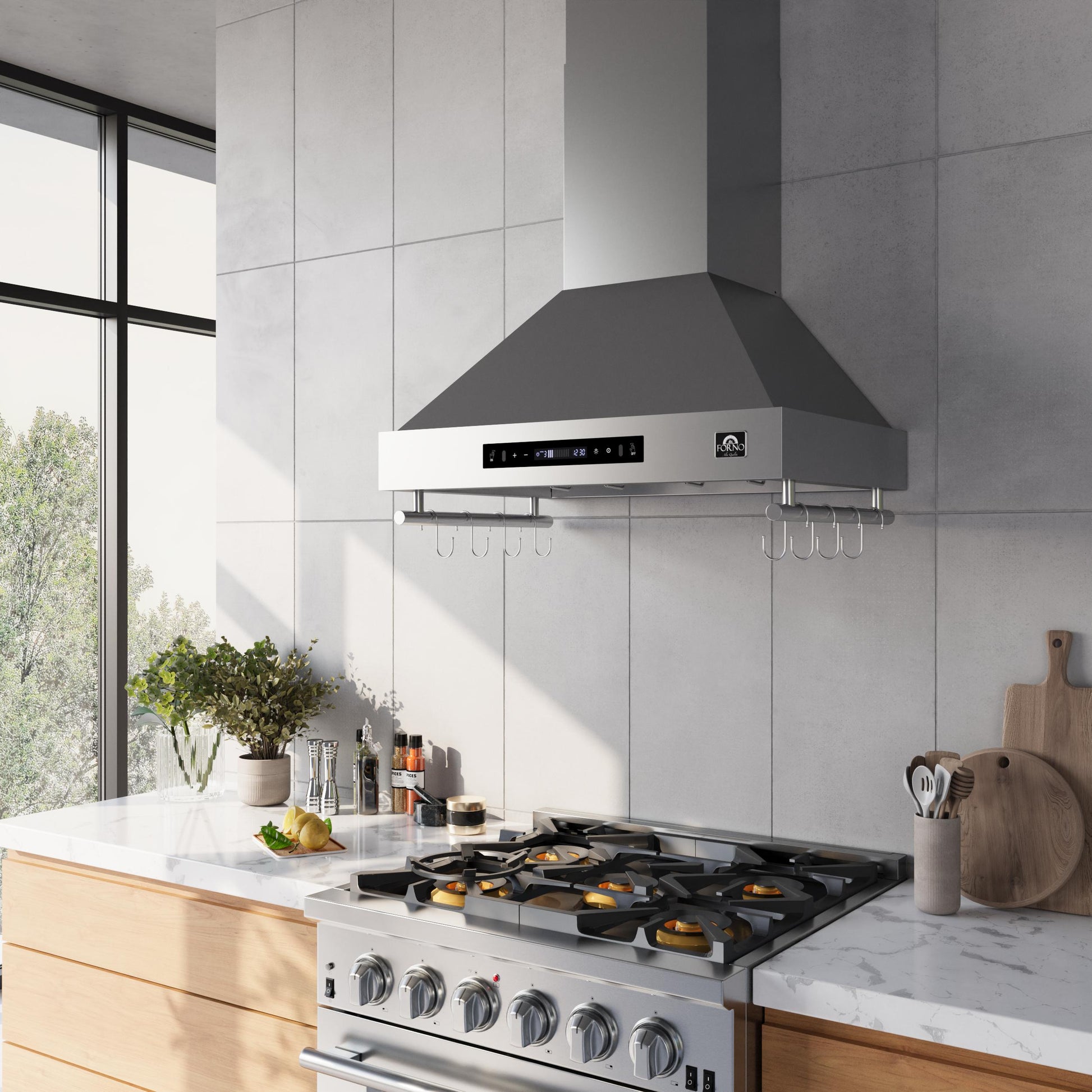 Forno FRHWM550330 Forno Venezia 30 Inch Wall-Mounted Range Hood With Touch Controls And Baffle Filters
