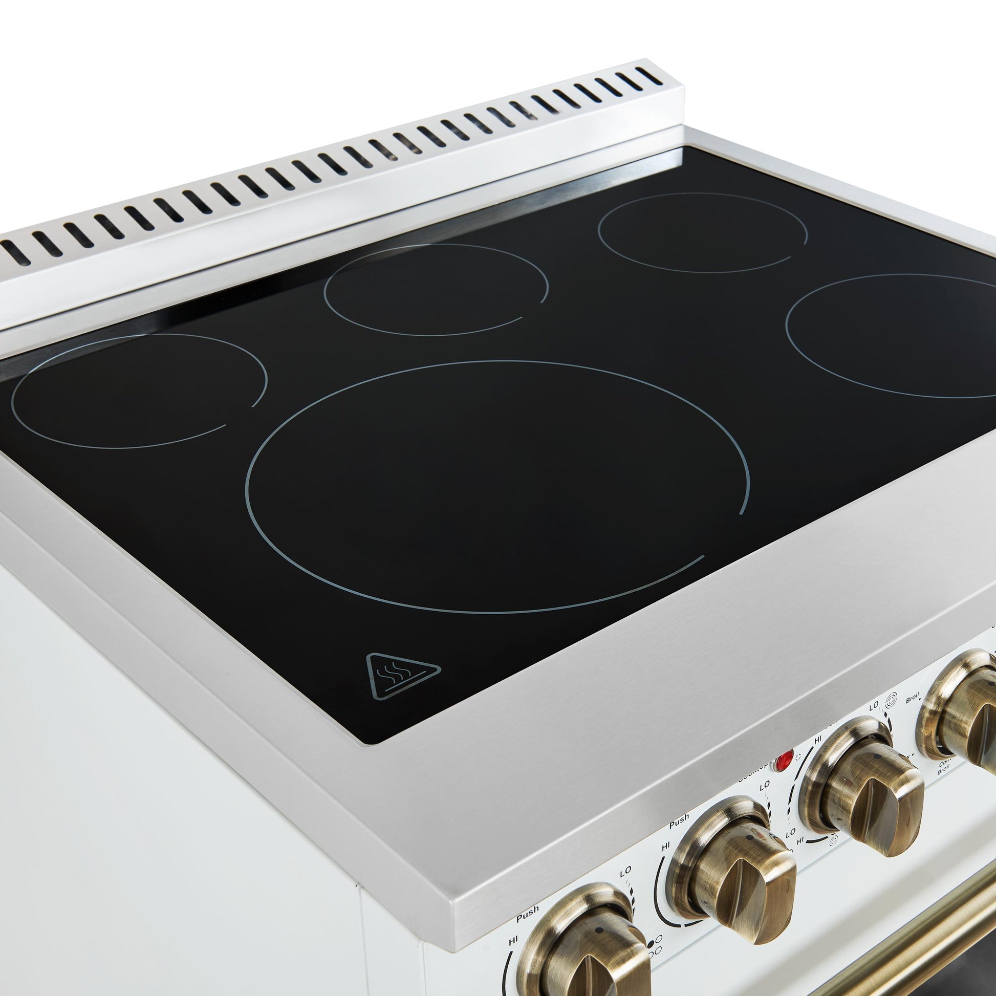 Forno FFSEL601130WHT Forno Paolo 30-Inch Freestanding Electric Range, White, 4.38 Cu.Ft, True Convection Oven, Energy Efficient