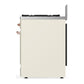 Ilve UM30QNR3AWPLP Ilve Um30Qnr3Awplp Majestic Iii 30 Inch Dual Fuel Range With 5 Black Brass Burners, Dual Function Burner Up To 25,000 Btu (Liquid Propane, Solid Door, Antique White, Copper)