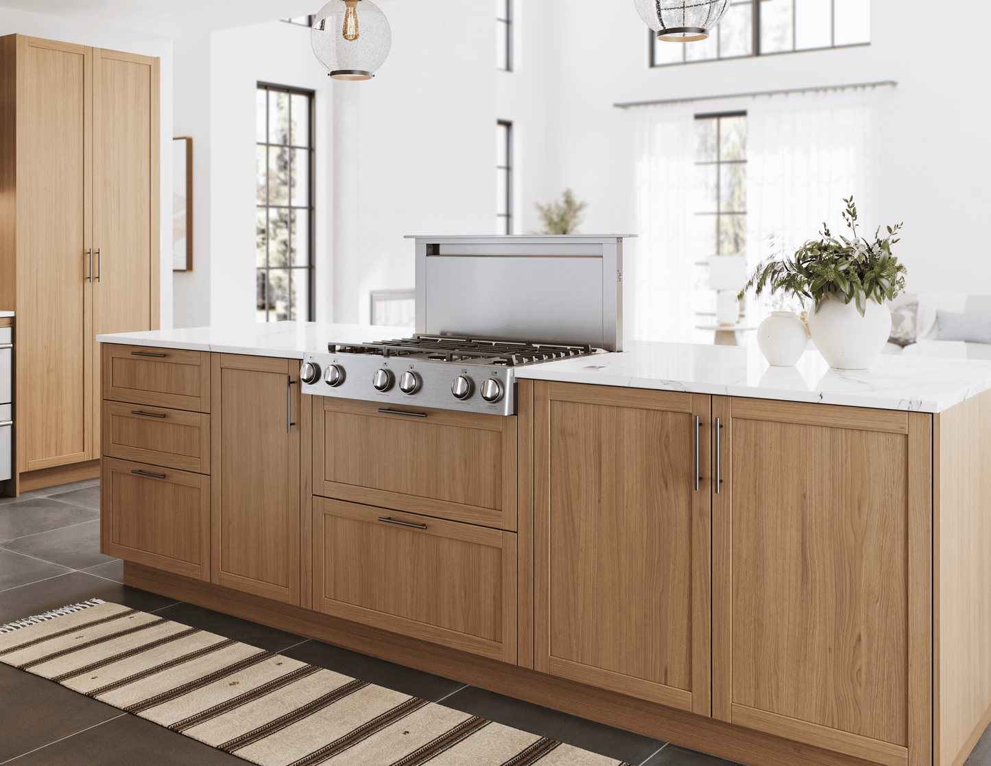 Zephyr ZTVE30AS Treviso Downdraft, 14" Rise, 30" Width, Ss, 600 Cfm