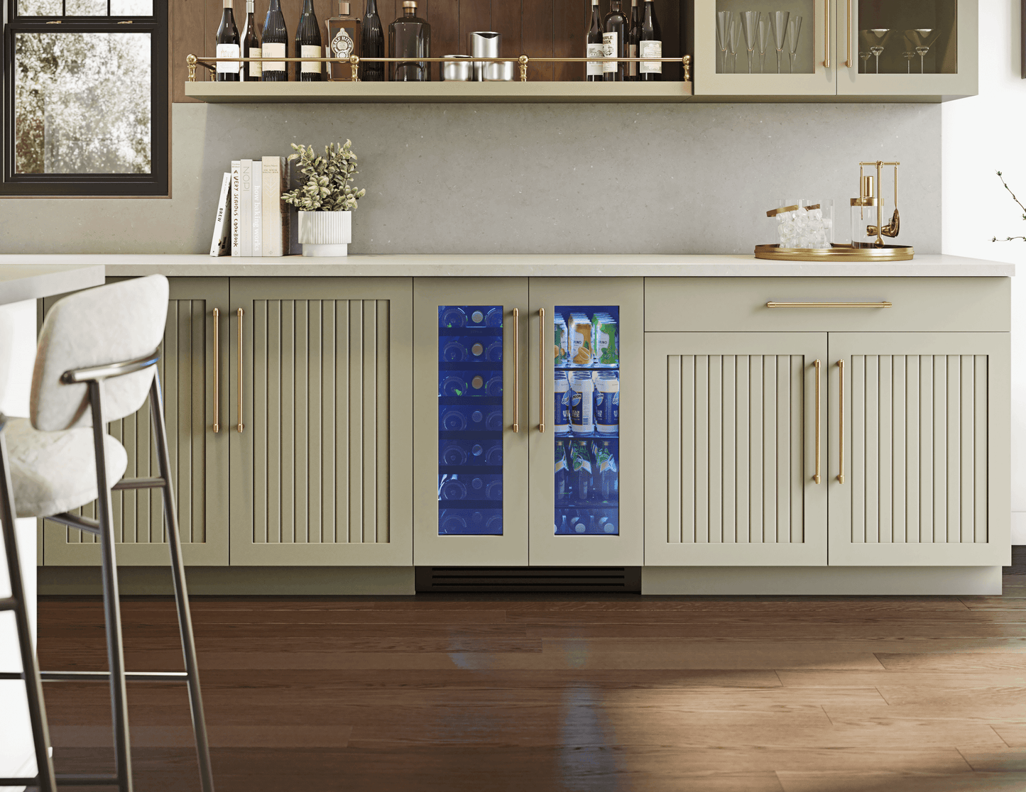 Zephyr PRWB24C32CPG Presrv Wine & Bev Cooler, 24In Uc, Panel Ready, French Door